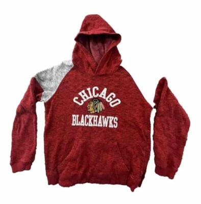 Sudadera con Capucha Roja Chicago Blackhawks Talla Juvenil Pequeña NHL Foto 1 de 4