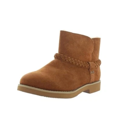 Style & Co. 女式 10 M 栗色棕色麂皮绒人造毛皮衬里靴子全新带盒 HT2 — 第 1/4 张图片