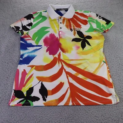 RLX Ralph Lauren Polo Shirt Womens Medium Multicolor Palm Print Performance Golf - Image 1 of 4