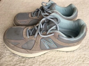 New Balance Womens 877 Walking Gray Blue White Sneakers Shoes Size 9 D Women’s - Picture 1 of 12