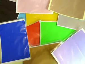 Large 195x139mm A5 coloured self-adhesive paper labels stickers - 14 colours - Picture 1 of 15
