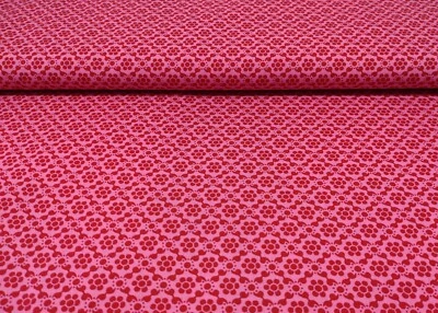 Klara rosa Baumwolle Popeline Webware Blumenstoff Meterware kleingemustert 50 cm - Bild 1 von 3