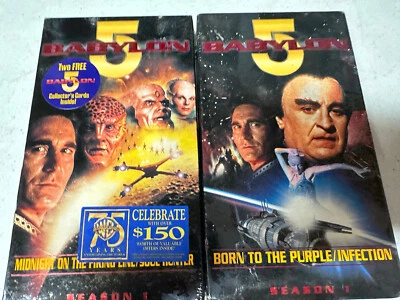Babylon 5 Season 1 BRAND New SEALED Vol. 1.2 & 1.3 VHS Born Purple Infection + - Image 1 of 3
