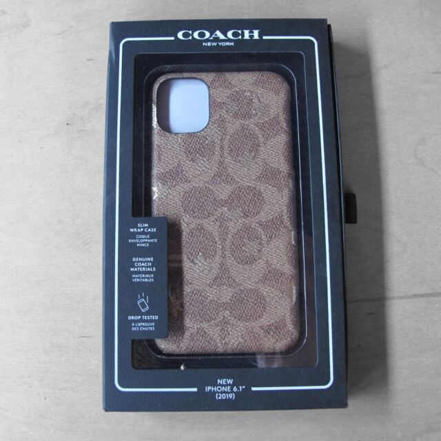 Coach Slim Wrap Case for iPhone 11 - Signature C Khaki/Gold Foil Stars