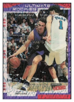 E354 ALEKSANDAR RADOJEVIC RC 1999-00 ULTIMATE VICTORY ROOKIES 7/100 #132 RAPTORS - Image 1 of 2