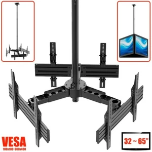 Three Sided TV Ceiling Mount Bracket 32 36 40 42 47 50 55 60 63 65" LCD LED VESA - Picture 1 of 6