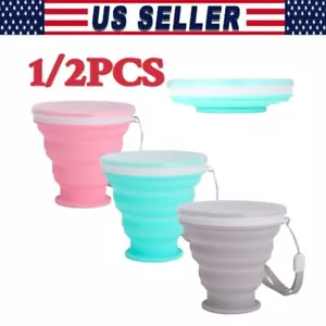 200ML Collapsible Silicone Cup Coffee Mug Reusable Travel Foldable Portable Cups - Picture 1 of 16
