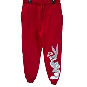 Looney Tunes Red Bugs Bunny Sweat Pants Size M (7-9) - Picture 1 of 3