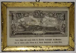 Reliquia Relic LITOGRAFIA Gravure Etching "B.MATTIA NAZZAREI " da Matelica 1800 - Foto 1 di 2