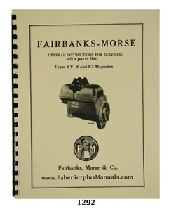 F-M Magneto Typ R, Wohnmobil & R2 Anleitung, Service & Teilehandbuch #1292 - Bild 1 von 12