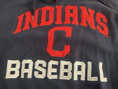 Vintage Cleveland Indians Fanatics Block C Hooded Sweatshirt L Tribe - Image 1 of 4
