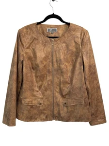 JM Collection Damen Vegan Kunstleder Schlangenmuster Jacke Größe 14 - Bild 1 von 5