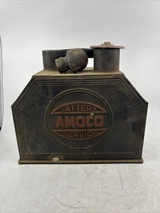 Oldtimer 30er Jahre Autobatterie AMOCO Service Hartgummi Servicebox - Bild 1 von 10