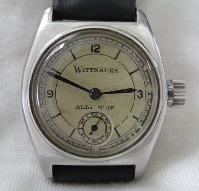 Wittnauer ALLPROOF Aviation Sports Watch J. Mattern & N. Armstrong c1930's RUNS - Image 1 of 4