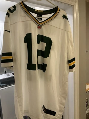 Camiseta deportiva Green Bay Packers Color Rush 2017 Aaron Rodgers #12 blanca talla XXL Foto 1 de 4