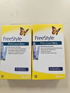 FreeStyle Precision Neo 100ct Diabetic Test Strips 6/2026-8/2026 - Picture 1 of 4