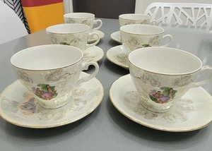 Royal Vienna Bone China Pattern 2303 6 Cups & 6 Saucers - Picture 1 of 12