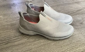 Skechers Womens Go Walk 6 124502 Gray Slip On Casual Shoes Sneakers Size 10 - Picture 1 of 13