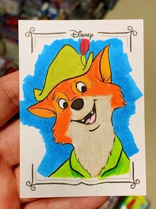 2025 Topps Chrome Disney Robin Hood Artist Sketch Auto True 1/1! - Picture 1 of 2