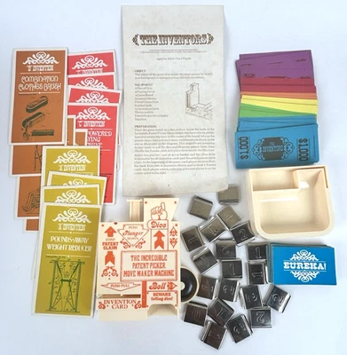 Juego The Inventors Parker Brothers 1974 piezas de repuesto clips tarjetas de dinero plus Foto 1 de 4