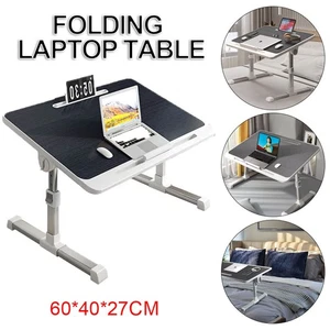 Folding Laptop Table Bed Tray Sofa Lap Desk Notebook Stand Adjustable Height NEW - Picture 1 of 9