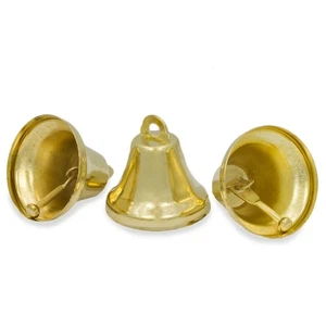 3er Set goldfarbene Metallglocken 1,5 cm - Bild 1 von 2