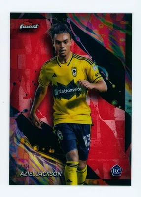 2023-24 Aziel Jackson Topps Finest MLS Red Refractor St. Louis Rookie Card 1/5 - Image 1 of 3