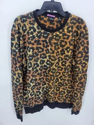 Scotch and Soda Sweatshirt Womens Large Black Brown Animal Print Boho Pullover - Image 1 of 4