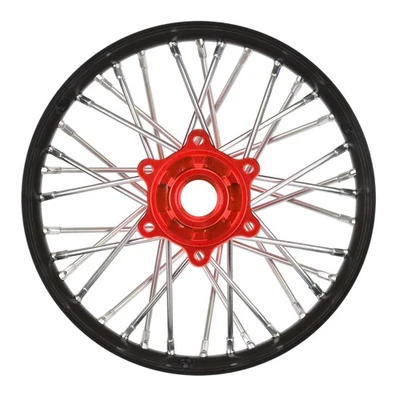 Pro-Line Racing 1/4 Pro-Spec Aluminum V2 Bead Rear Wheel Assembled Black/Red - Image 1 of 4