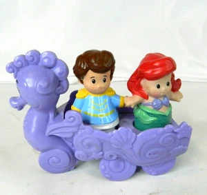 Fisher Price Little People Disney Ariel, Phillip and Purple Seahorse Carriage - Picture 1 of 7