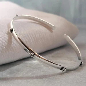 1 Stück 925 Silber Armreif, Unisex Armband Armreif Kada, zu öffnen verstellbar - Bild 1 von 4