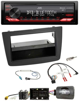 JVC Bluetooth USB DAB Lenkrad Autoradio für Alfa Mito 955 2014-2018 schwarz - Bild 1 von 4