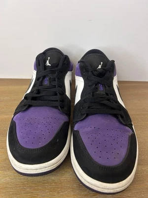 Air Jordan 1 Low Court roxo 553558-125; tamanho masculino EUA 10.5 - Imagem 1 de 4