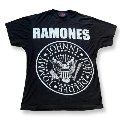 Camiseta negra vintage 2006 Ramones "1234" para hombre grande punk rock Foto 1 de 4