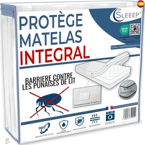 Funda de colchón de 140 x 200 cm, antichinche de cama con cremallera, protege - Imagen 1 de 7