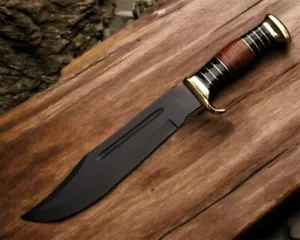 Sharpie Bowie Knife Handmade Damascus Steel Hunting Survival Tactical Large - Picture 1 of 6