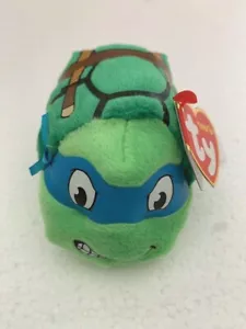TY Beanie Boos Teeny Tys 4 inch LEONARDO Teenage Mutant Ninja Turtles Plush - Picture 1 of 5