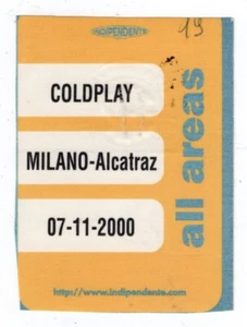 COLDPLAY PASS MILANO ALCATRAZ 7-11-2000 - Bild 1 von 1