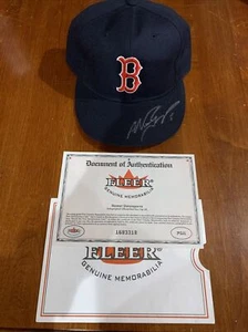 Nomar GARCIAPARRA 2001 Fleer Legacy Signed Red Sox L/E FITTED CAP HAT AUTO w/COA - Picture 1 of 6