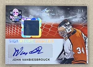 2022-23 Leaf In The Game Auto Signature Goalies John Vanbiesbrouck #3/4 - Picture 1 of 4