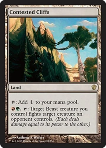 CONTESTED CLIFFS - MTG Commander 2013 Rare Land - Image 1 of 1