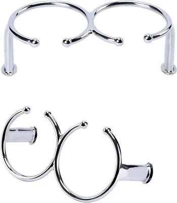 一对船双环饮料杯架开口环设计 316 不锈钢 — 第 1/4 张图片