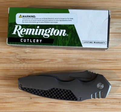 Cuchillo Plegable Remington R30002 Tactical Liner Lock con Clip para Cinturón - NUEVO Foto 1 de 4