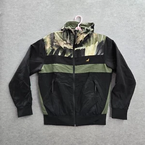 Staple Men Jacket Medium Black Windbreaker Hoodie Full Zip Pockets Logo - Picture 1 of 10
