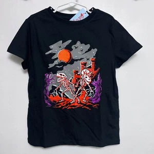 Cat & Jack Black Kids Shirt with Dinosaurs Skeleton Print - Picture 1 of 10