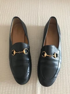 GUCCI JORDAAN MOCASSINI DONNA N. 36 italiano COLORE NERO IN PELLE - Picture 1 of 16