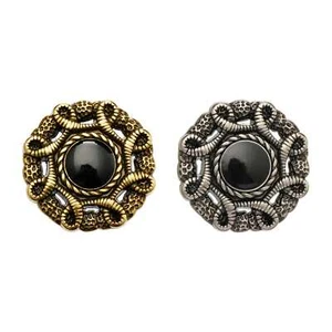 5pcs Vintage Snake Pattern Metal Button with Black Enamel for Sewing DIY Crafts - Picture 1 of 5