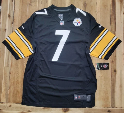Nike NFL Roethlisberger Pittsburgh Steelers #7 Jersey Unisex Adult L With Tags** Cover