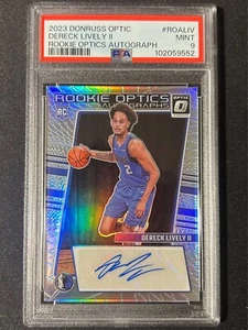 2023 Panini Donruss Optic Dereck Lively II Rookie Optics Auto PSA 9 (KJ) - Picture 1 of 2
