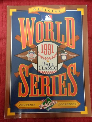 BASEBALL - 1991 MLB WORLD SERIES PROGRAM - ATLANTA BRAVES vs. MINNESOTA TWINS - Image 1 of 4